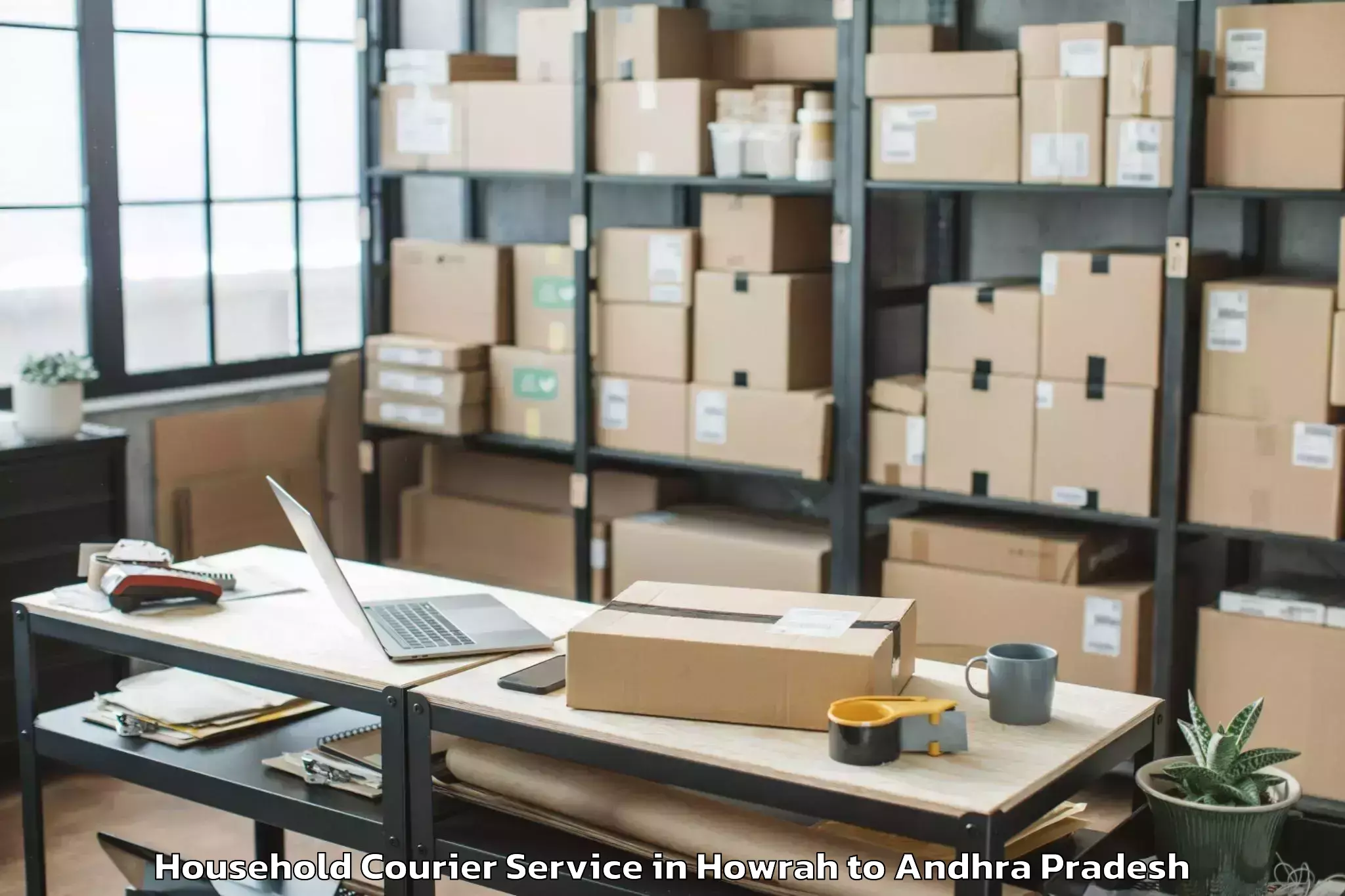 Affordable Howrah to Nellore Household Courier